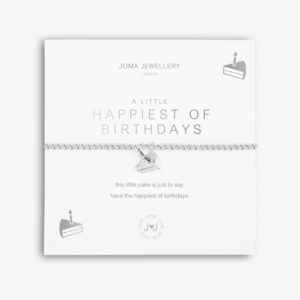 A LITTLE 'HAPPIEST OF BIRTHDAYS' BRACELET SILVER