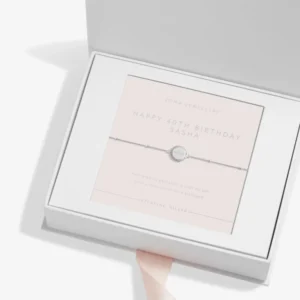 Sterling Silver 'Happy 40th Birthday' Bracelet