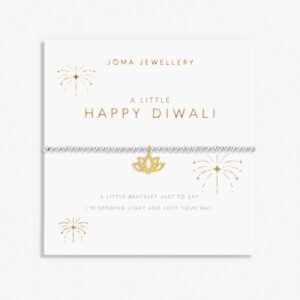 A Little 'Happy Diwali' Bracelet In Silver And Gold Plating