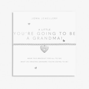 A Little 'You're Going To Be A Grandma!' Bracelet In Silver Plating