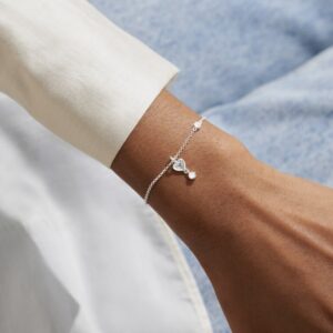 Lumia Drop Heart Bracelet In Silver Plating