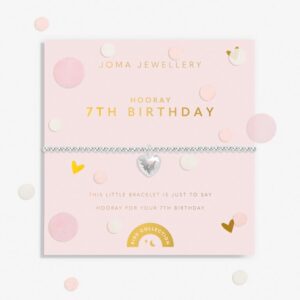 Kids' Confetti A Little '7th Birthday' Bracelet In Silver Plating