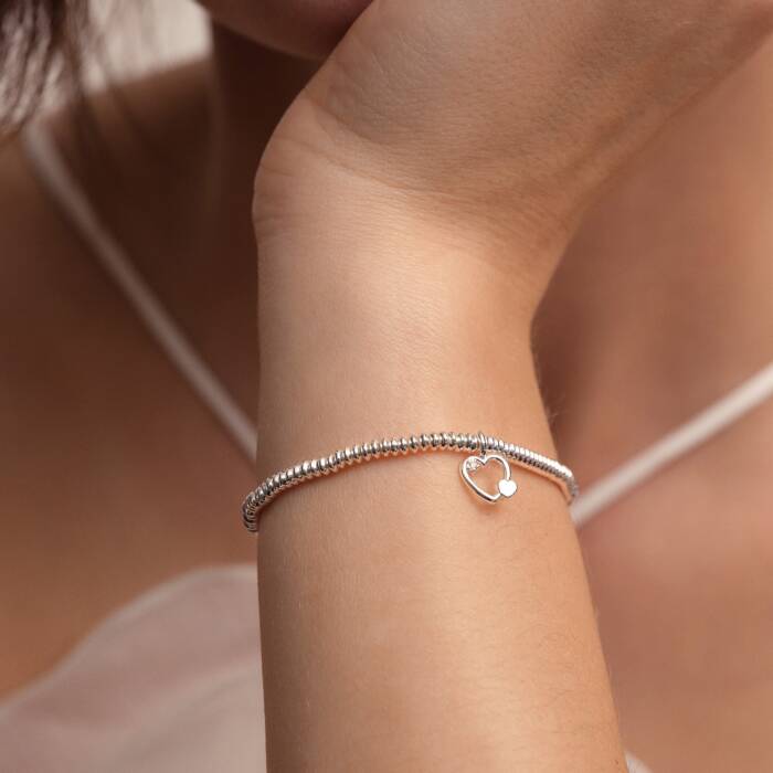 Laboratory Grown Diamond A Little 'Wonderful Mum' Bracelet In Silver Plating - Image 2