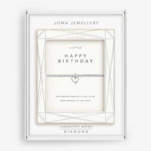 Laboratory Grown Diamond A Little 'Happy Birthday' Bracelet In Silver Plating