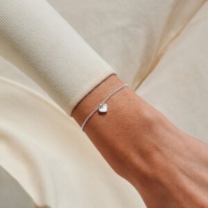 Loved By You 'Mother Of Pearl Heart' Bracelet in Silver Plating