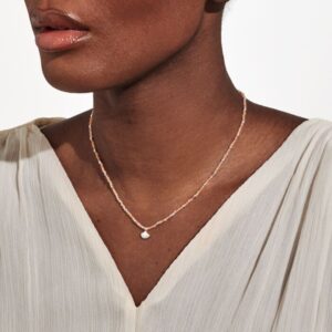 Loved By You 'Sunstone Shell' Necklace in Silver Plating