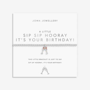 A Little 'Sip Sip Hooray It's Your Birthday!' Bracelet