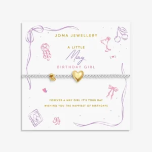 Birth Month A Little 'May' Bracelet in Silver and Gold Plating