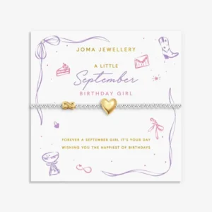 Birth Month A Little 'September' Bracelet in Silver and Gold Plating
