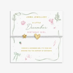 Birth Month A Little 'December' Bracelet in Silver and Gold Plating