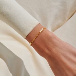 Loved By You 'Double Layered Pearl Chain' Bracelet in Gold Plating