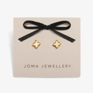 Loved By You 'Mother Of Pearl Clover' Stud Earrings in Gold Plating