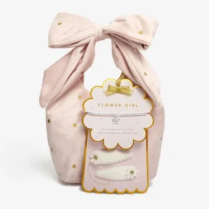 Kids' Bow Bag and A Little 'Flower Girl' Bracelet Gift Set