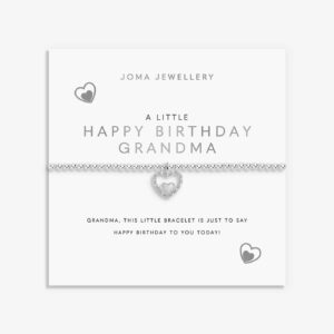 A Little 'Happy Birthday Grandma' Bracelet In Silver Plating