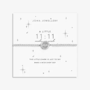A Little '11:11 Make A Wish' Bracelet In Silver Plating