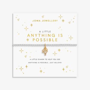 A Little 'Anything Is Possible' Bracelet In Silver and Gold Plating