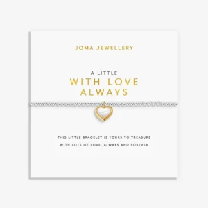 A Little 'With Love Always' Bracelet In Silver and Gold Plating