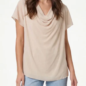 Chiffon Cowl Neck Blouse