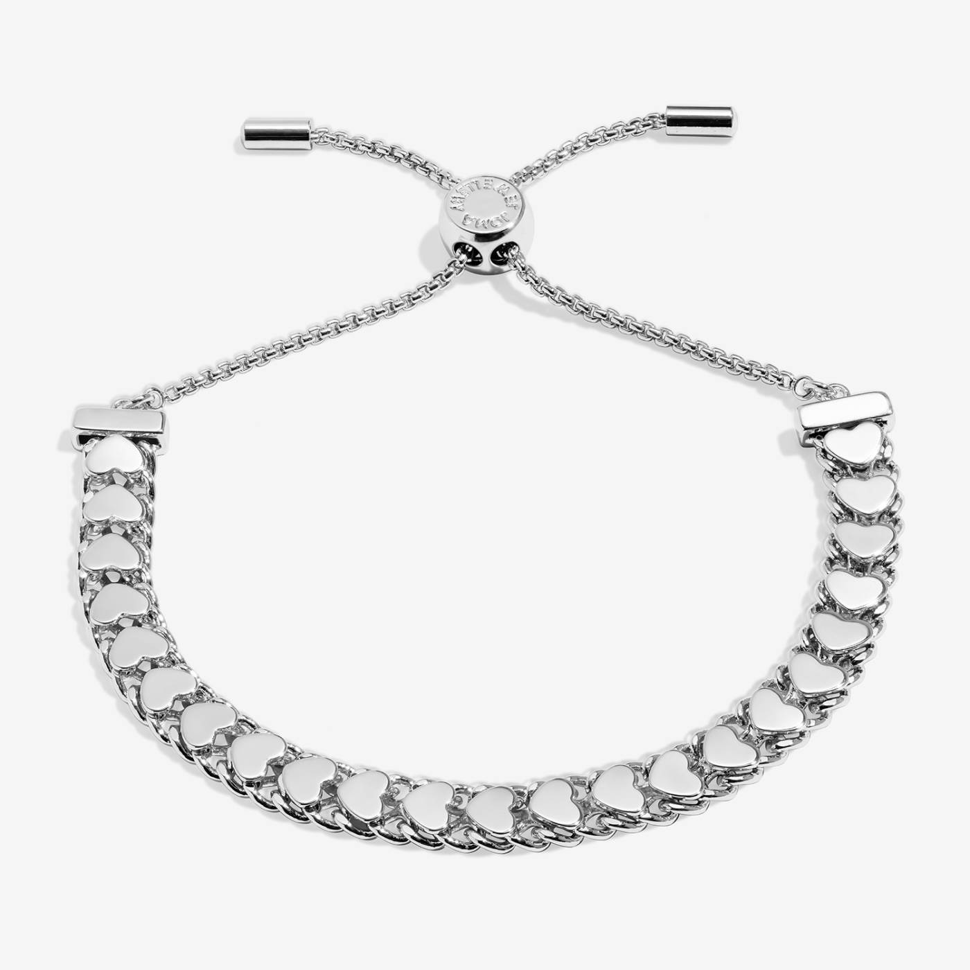 Bracelet Bar Heart Chain Bracelet In Silver Plating - Image 2