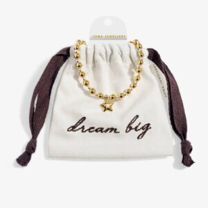Words To Treasure 'Dream Big' Bracelet In Silver and Gold Plating