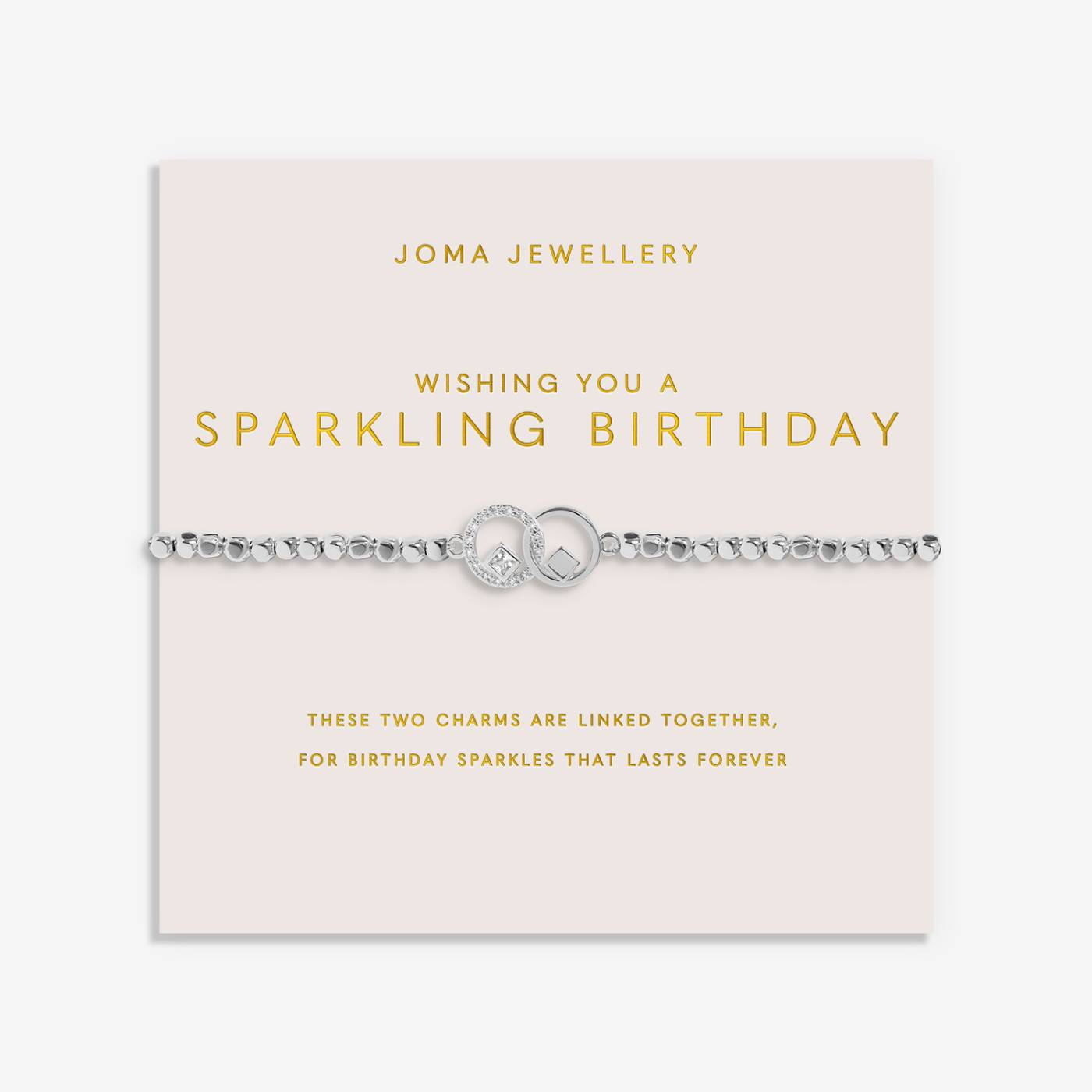 Forever Yours 'Wishing You A Sparkling Birthday' Bracelet In Silver Plating