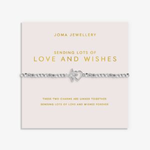 Forever Yours 'Sending Lots Of Love And Wishes' Bracelet In Silver Plating