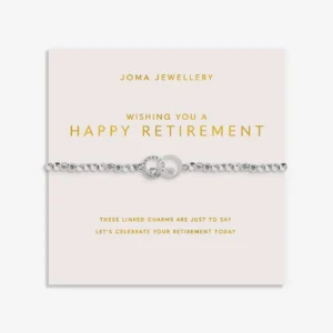 Forever Yours 'Wishing You A Happy Retirement' Bracelet In Silver Plating