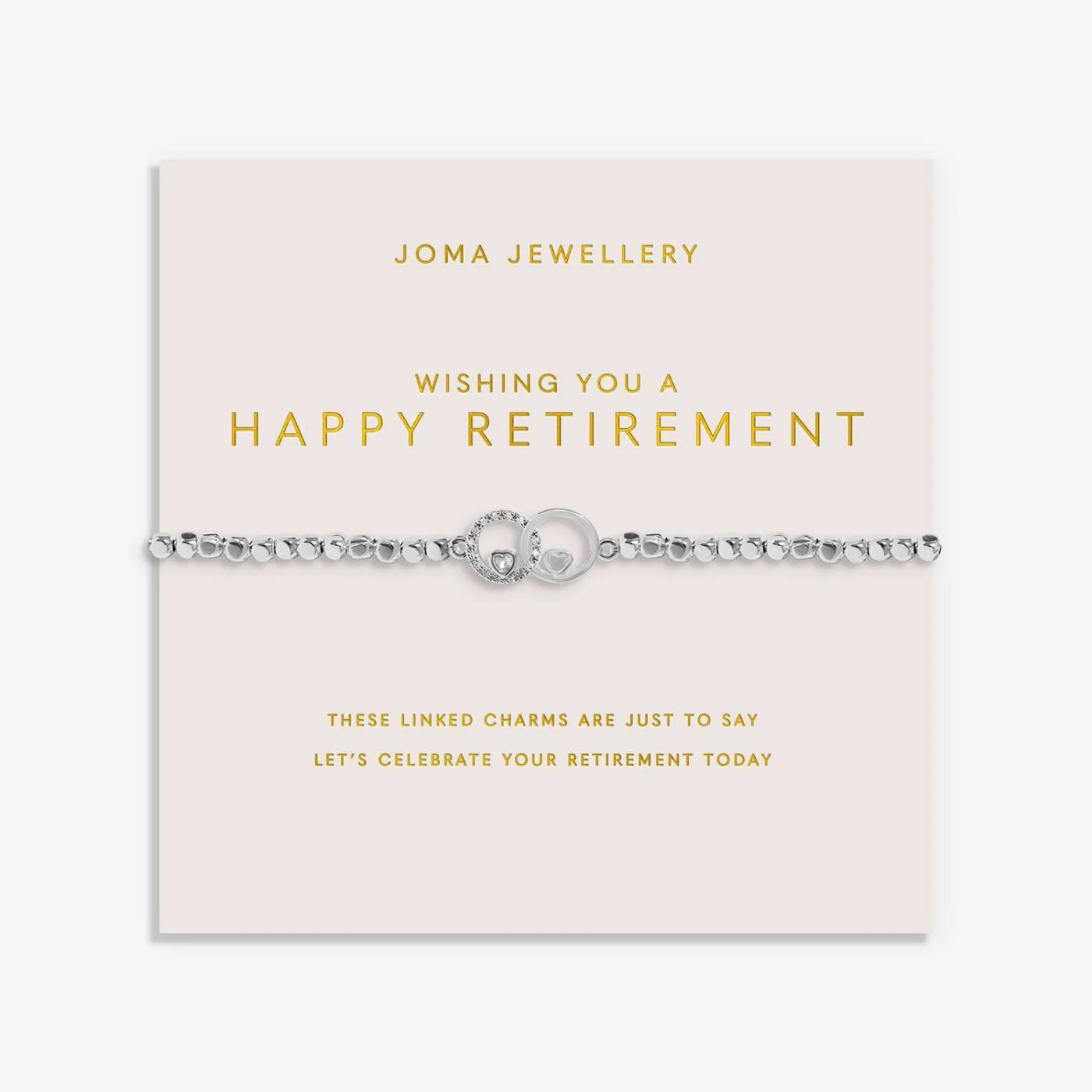 Forever Yours 'Wishing You A Happy Retirement' Bracelet In Silver Plating