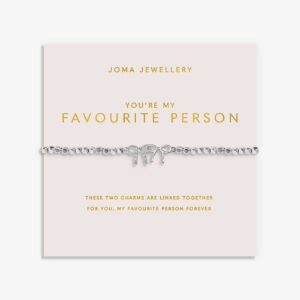 Forever Yours 'You're My Favourite Person' Bracelet In Silver Plating