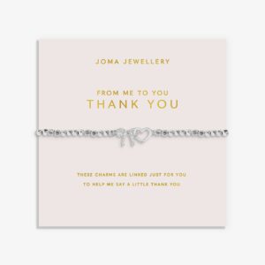 Forever Yours 'From Me To You Thank You' Bracelet In Silver Plating