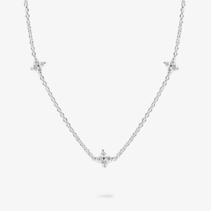 Loved By You Clover Necklace In Silver Plating