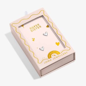 Kids' Moments To Shine 'Super Sister' Earrings In Silver Plating