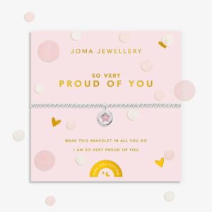 Kids' Confetti A Little 'So Very Proud Of You' Bracelet In Silver Plating