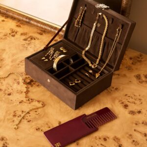 Large Signature Suedette Jewellery Box