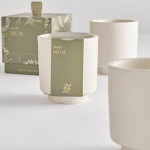 Ceramic Sentiment Candle 'Lovely Mum'