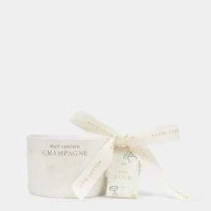 Organic Speckled Sentiment Mug with Tag  'A Cup Of Positivi-Tea'