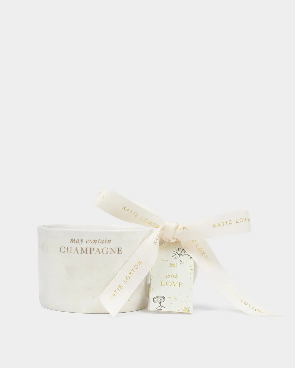 Organic Speckled Sentiment Mug with Tag 'A Cup Of Positivi-Tea'